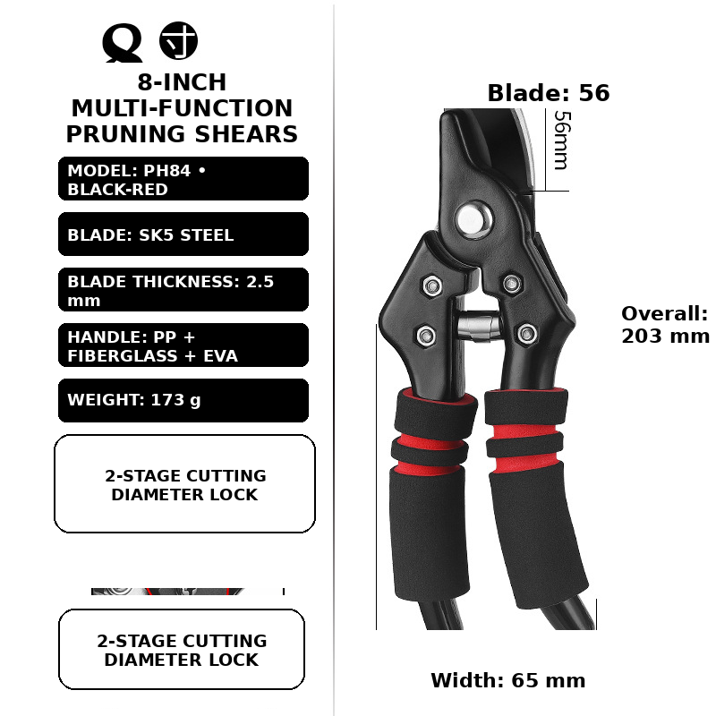 Pruning shears dimensions and specifications